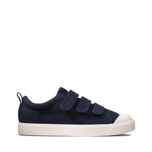 Sneakersy Niskie Chłopięce Clarks City Vibe Kid Granatowe | CLK786LOP