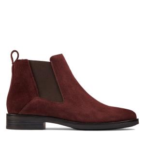 Sztyblety Damskie Clarks Memi Top Bordowe | CLK357FUY