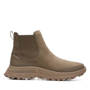 Trampki Damskie Clarks ATL Trek Up Nieprzemakalne Khaki | CLK196BEF