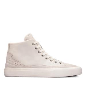 Trampki Damskie Clarks Aceley Zip Hi Białe | CLK067AJZ