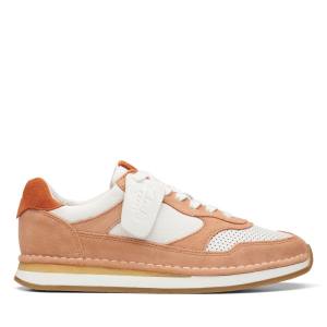 Trampki Damskie Clarks Craft Run Tor Głęboka Pomarańczowe | CLK759KXO