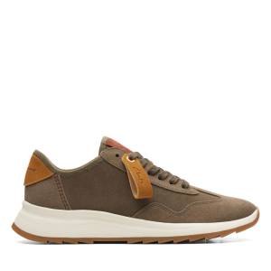 Trampki Damskie Clarks Dash Lite Lo Ciemny Oliwkowe | CLK345UOD