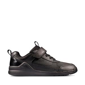 Trampki Dziewczynka Clarks Orbit Sprint Youth Czarne | CLK954KJC