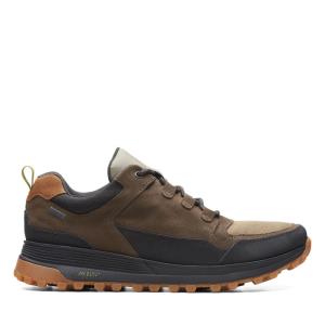 Trampki Męskie Clarks ATL Trek Lo GORE-TEX Ciemny Oliwkowe | CLK056QED