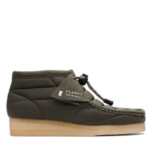 Trzewiki Damskie Clarks Wallabee Oliwkowe | CLK074FVM