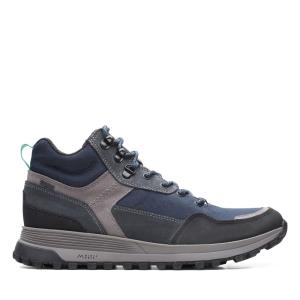 Trzewiki Męskie Clarks ATL Trek Hi GORE-TEX Granatowe | CLK913ZYK