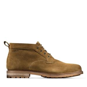 Trzewiki Męskie Clarks Foxwell Mid Ciemny Brązowe | CLK637CYB