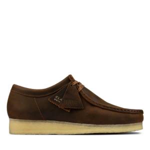 Trzewiki Męskie Clarks Wallabee Brązowe | CLK342TRI