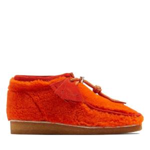 Trzewiki Męskie Clarks Wallabee Pomarańczowe | CLK498XOQ