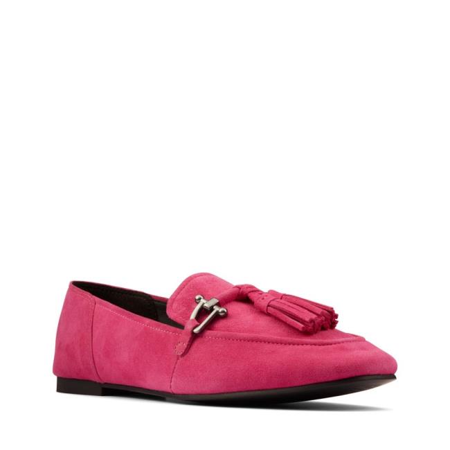 Baletki Damskie Clarks Pure 2 Tassel Różowe | CLK126RIN