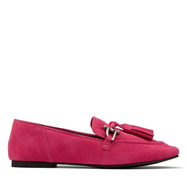 Baletki Damskie Clarks Pure 2 Tassel Różowe | CLK126RIN