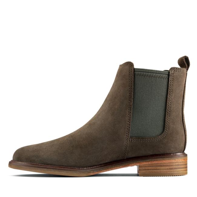 Botki Damskie Clarks Clarkdale Arlo Ciemny Oliwkowe | CLK308OZV