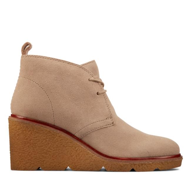 Botki Damskie Clarks Clarkford DBT Brązowe | CLK635QDG