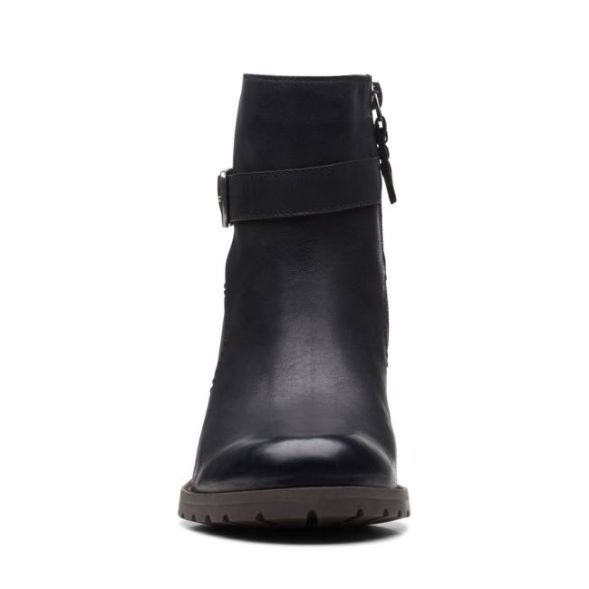 Botki Damskie Clarks Clarkwell Hall Czarne | CLK362EGL