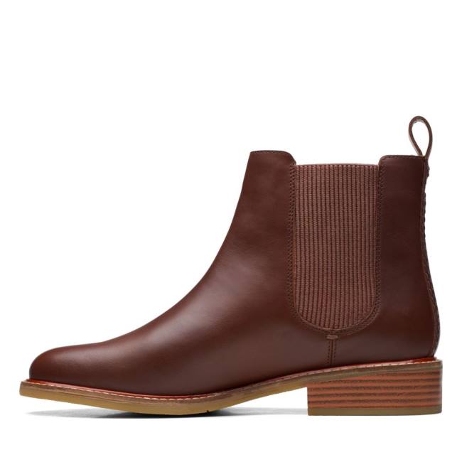 Botki Damskie Clarks Cologne Arlo Ciemny Brązowe | CLK153THY