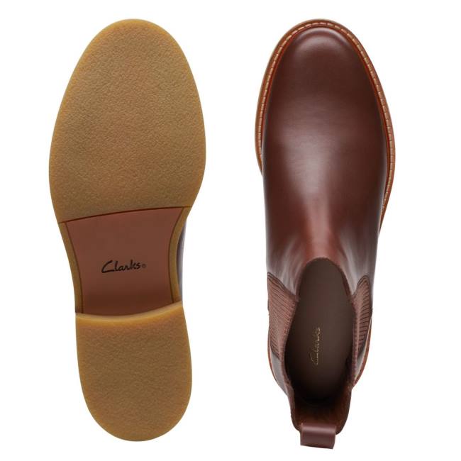 Botki Damskie Clarks Cologne Arlo Ciemny Brązowe | CLK153THY