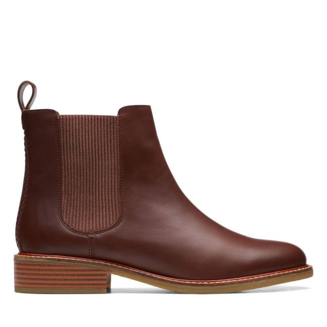 Botki Damskie Clarks Cologne Arlo Ciemny Brązowe | CLK153THY