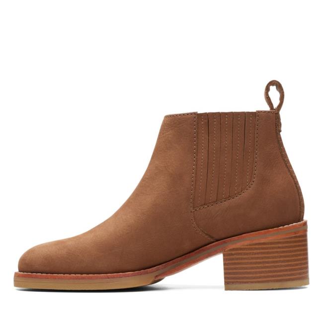 Botki Damskie Clarks Cologne Top Głęboka Brązowe | CLK378UWC