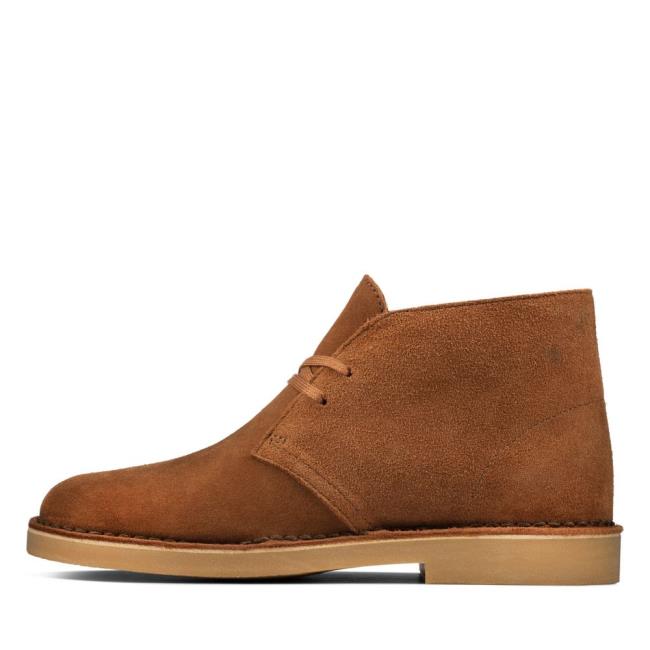 Botki Damskie Clarks Desert Boot 2 Ciemny Brązowe | CLK795CMP