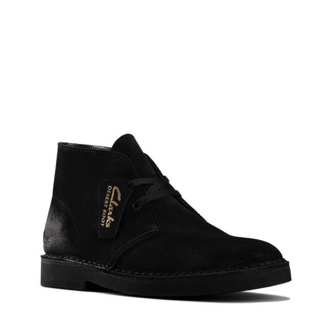 Botki Damskie Clarks Desert Boot 2 Czarne | CLK082NGX