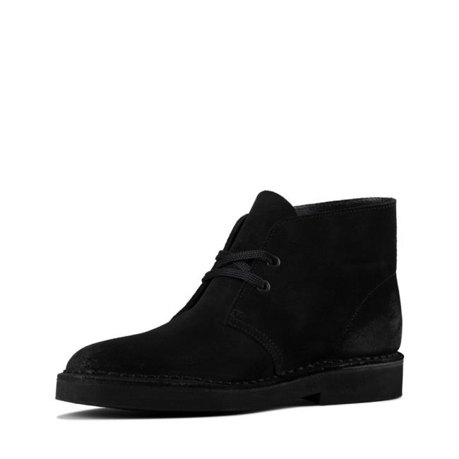 Botki Damskie Clarks Desert Boot 2 Czarne | CLK082NGX