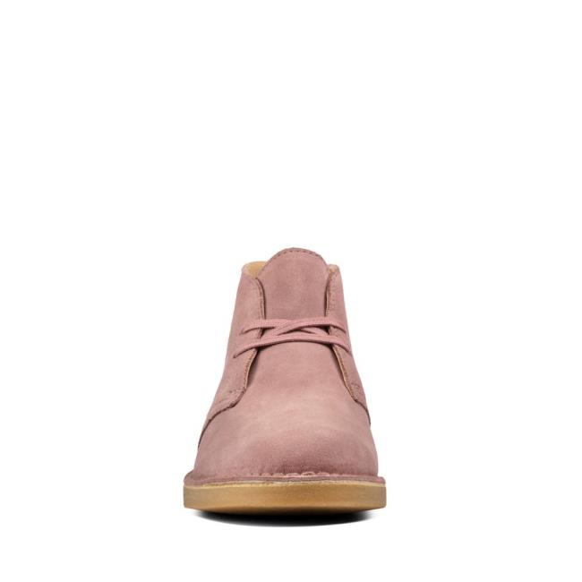 Botki Damskie Clarks Desert Boot 2 Różowe | CLK127XCQ