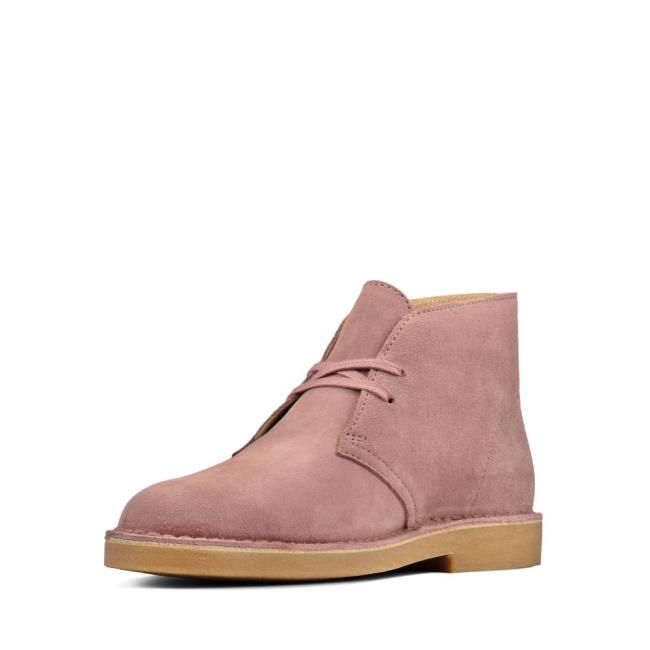 Botki Damskie Clarks Desert Boot 2 Różowe | CLK127XCQ