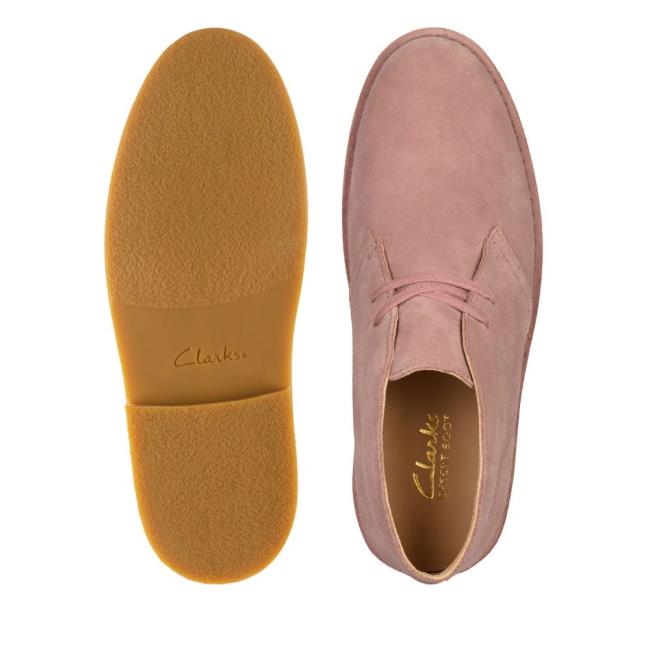 Botki Damskie Clarks Desert Boot 2 Różowe | CLK127XCQ