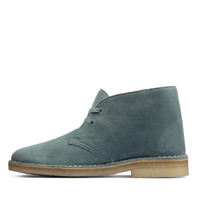 Botki Damskie Clarks Desert Boot Niebieskie | CLK169OFE