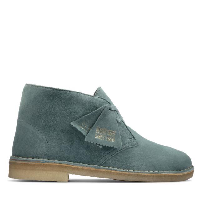 Botki Damskie Clarks Desert Boot Niebieskie | CLK169OFE