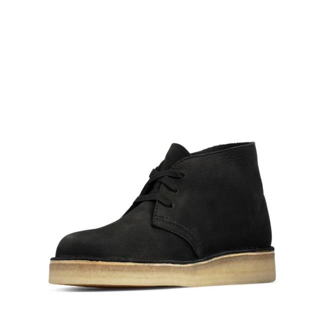 Botki Damskie Clarks Desert Coal Czarne | CLK069KEG