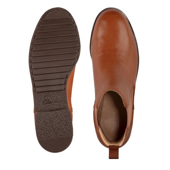 Botki Damskie Clarks Griffin Plaza Ciemny Brązowe | CLK158ZGE