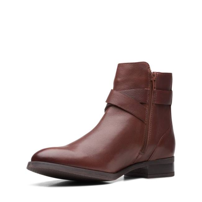 Botki Damskie Clarks Hamble Klamry Brązowe | CLK562BIH