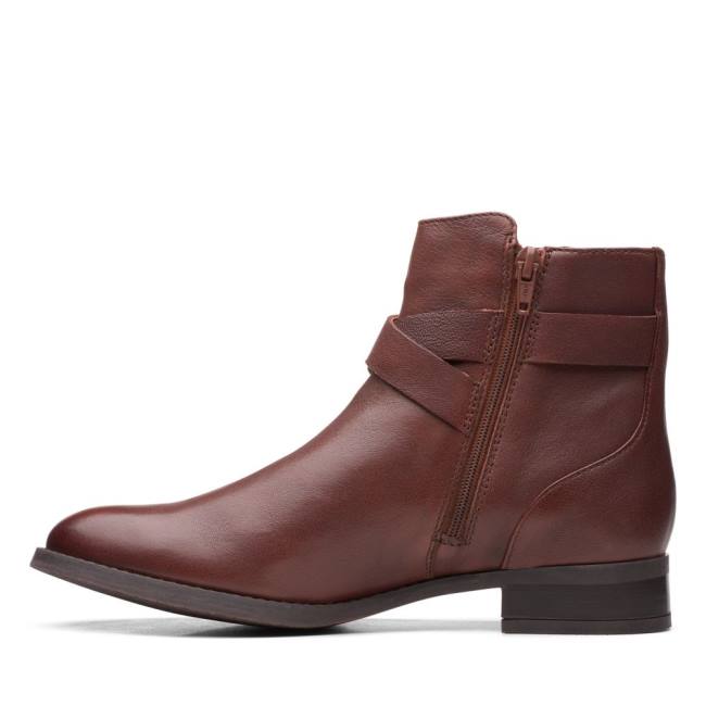 Botki Damskie Clarks Hamble Klamry Brązowe | CLK562BIH