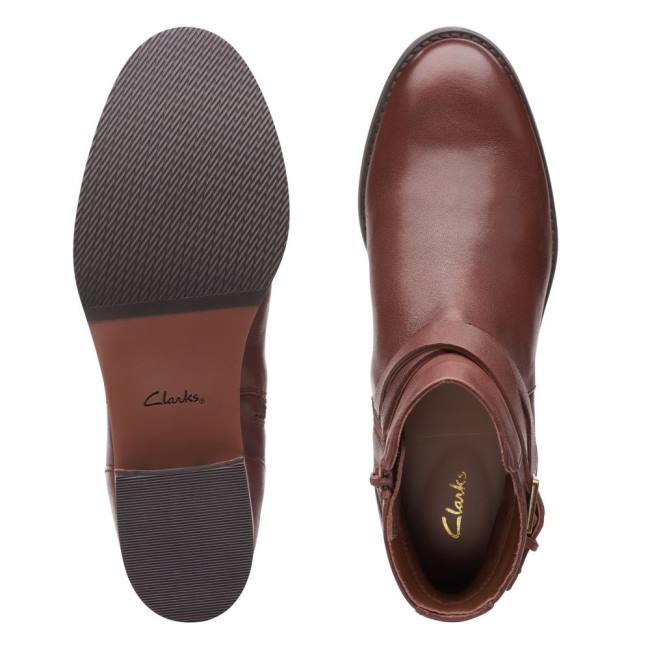 Botki Damskie Clarks Hamble Klamry Brązowe | CLK562BIH