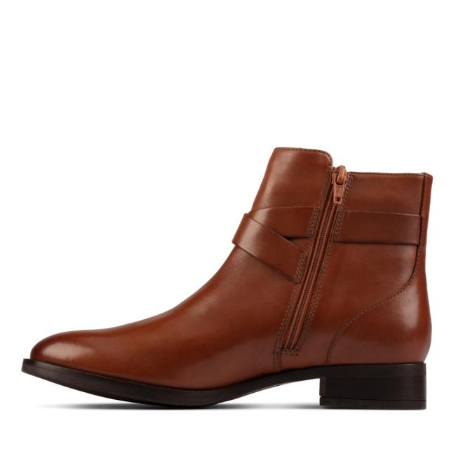 Botki Damskie Clarks Hamble Klamry Ciemny Brązowe | CLK786WCH