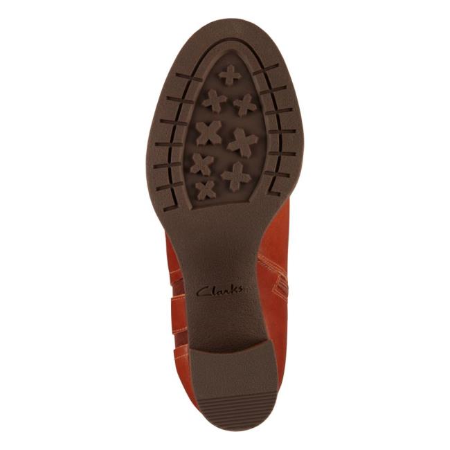 Botki Damskie Clarks Mable Easy Ciemny Brązowe | CLK901QLD