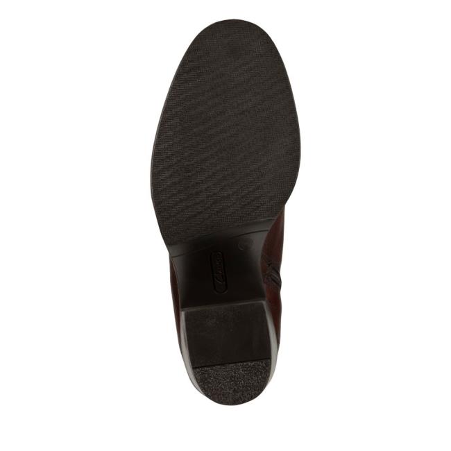 Botki Damskie Clarks Mascarpone 2 Go Ciemny Brązowe | CLK643FDA