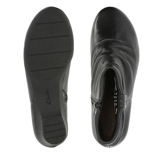 Botki Damskie Clarks Matron Ella Czarne | CLK309QEF