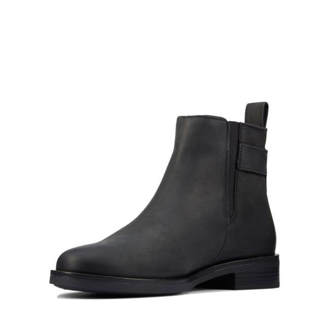 Botki Damskie Clarks Memi Lo Czarne | CLK207OGK