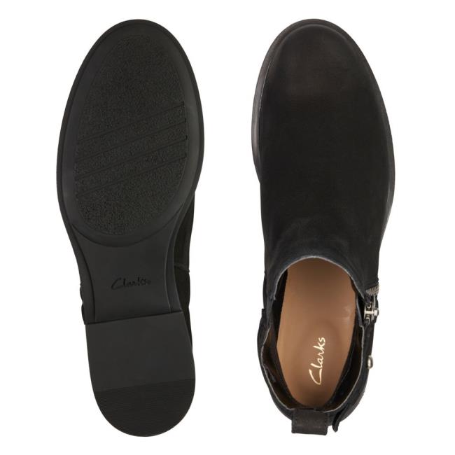 Botki Damskie Clarks Memi Lo Czarne | CLK609DVB