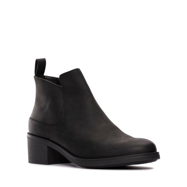 Botki Damskie Clarks Memi Zip Nieprzemakalne Czarne | CLK395TKE