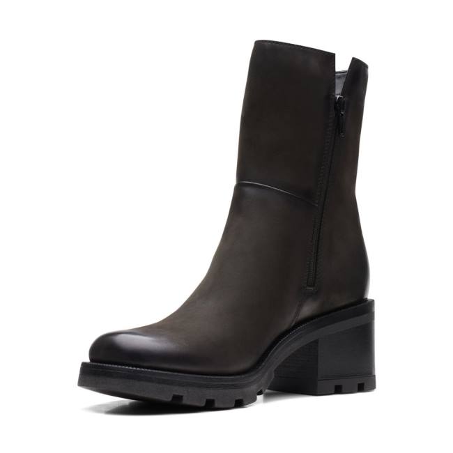 Botki Damskie Clarks Odollo Zip Czarne | CLK837VAE