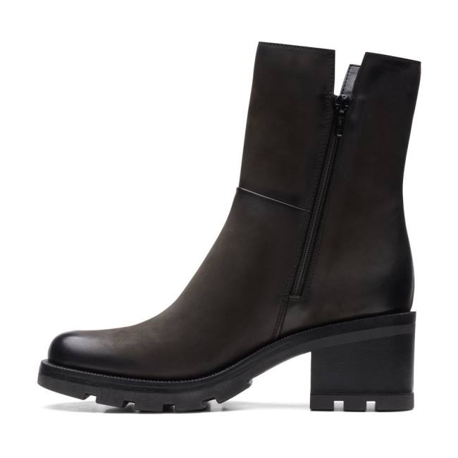 Botki Damskie Clarks Odollo Zip Czarne | CLK837VAE