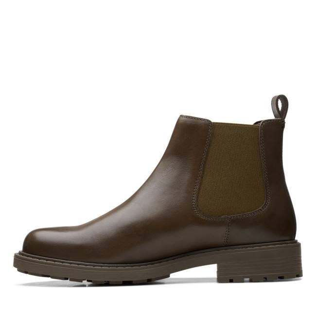 Botki Damskie Clarks Orinoco2 Lane Ciemny Oliwkowe | CLK805NHU