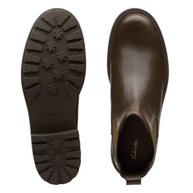 Botki Damskie Clarks Orinoco2 Lane Ciemny Oliwkowe | CLK805NHU