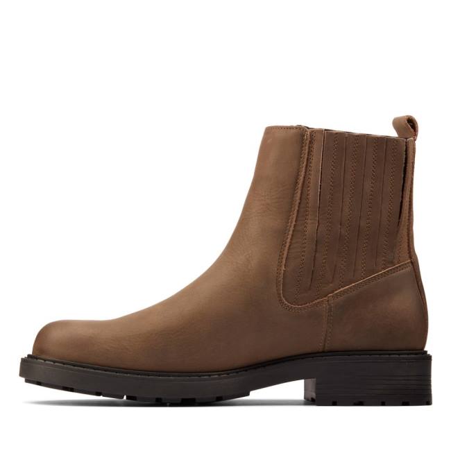 Botki Damskie Clarks Orinoco2 Mid Brązowe | CLK398XFZ