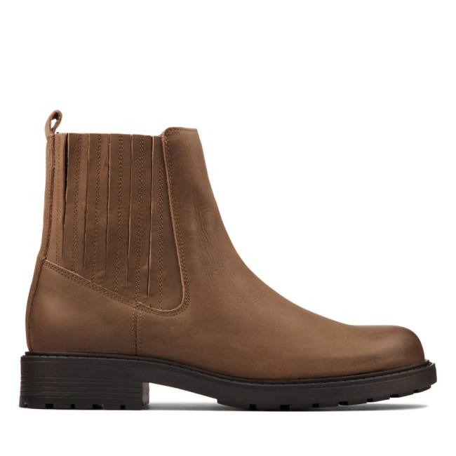 Botki Damskie Clarks Orinoco2 Mid Brązowe | CLK398XFZ