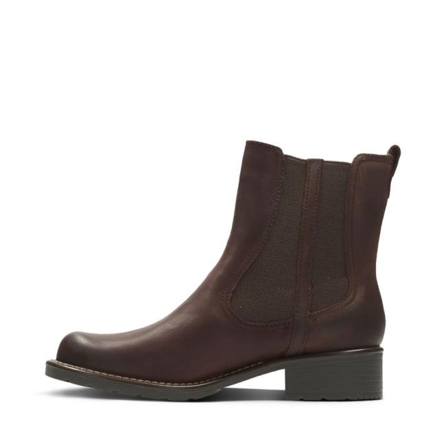 Botki Damskie Clarks Orinoco Club Bordowe | CLK068MYZ