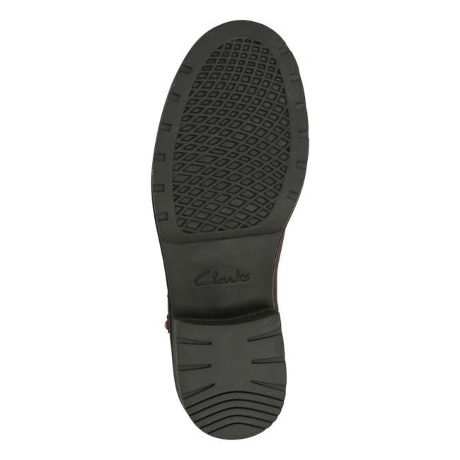 Botki Damskie Clarks Orinoco Club Bordowe | CLK068MYZ